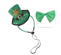 DOITOOL Serrage- Trèfle Vert Pailleté Nœud Noeud Saint-Patrick, Kit 2 Pièces pour Fête Irlandaise, Accessoires Légers et Confortables pour Événements Festifs