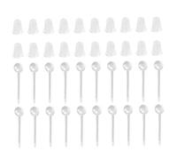 DOITOOL Set Boucles Oreilles Plastique Transparent Diy Bouchons Oreille Durables et Hypoallergéniques pour Femmes Accessoires de Nettoyage et Création de Bijoux