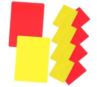DOITOOL Set de Cartes D'arbitre en PVC Rouge et Jaune Lot de 10 Léger et Solide, Accessoires Professionnels pour Football pour Matchs de Football