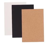 DOITOOL Set de Cartes Vierges Kraft avec Messages Manuscrits Cartes de Fête Rétro pour Filles Noires Blanches pour Invitations et Souvenirs