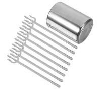 DOITOOL Set de Fourchettes à Dessert en Acier Inoxydable avec Support de Rangement Argenté, Petites Fourchettes Polyvalentes Design Ergonomique pour Servir Invités et Fêtes