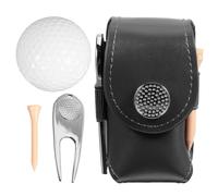 DOITOOL Set de Golf Complet Marqueur de Balle de Golf et Paquet Noir en PU Accessoires en Fer et Plastique Conçu pour Améliorer Les Compétences en Intérieur Pratique Bureau