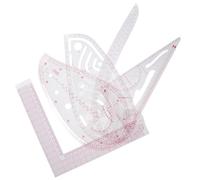 DOITOOL Set de Règles de Couture et Échelle Claire en Pvc Règle Courbe Française de Manche Mesure Précise pour Création de Patrons et Dessin de Vêtements