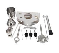 DOITOOL Set de Shaker à Cocktail Acier Inoxydable Kit Bar Polyvalent Outils de Mixologie Résistants et Confortables pour Préparation de Boissons