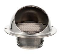 DOITOOL Sortie de Ventilation Murale 70mm en Acier Inoxydable 304 Poli Épais, Hotte Aspirante Grille D'extraction D'air Extérieure, Conduit D'évacuation Anti-vent pour Hotte Cuisine