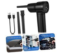 DOITOOL souffleur à Turbine Principal air comprimé pour Ordinateur compresseur sèche-Voiture Vide purificateur d'air à air comprimé électrique dépoussiéreur électrique sans Fil Abdos Black