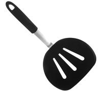 DOITOOL Spatule à Frire en Silicone Résistant Haute Température, Spatule Multifonction Ergonomique Noire, Ustensile Cuisine Antiadhésif pour Cuisson et Wok, Outil Portable Pratique