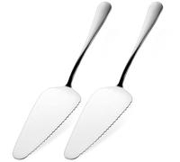 DOITOOL Spatule à Gâteau de Mariage Argenté 2pcs en Acier Inoxydable Poignée Confortable et Lame Coupante pour Maison et Restaurant