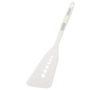 DOITOOL Spatule à Poisson en Silicone Antiadhésive, Résistante à Haute Température, Longueur Prolongée, Couleur Blanche à Pois Verts, Ustensile Cuisine Multifonction pour Cuisson