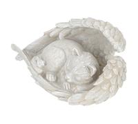 DOITOOL Statue Commémorative pour Animaux De Compagnie Ange Chat Décor en Résine Solide Taille Moyenne Décoration De Jardin Tribute Aux Chats Disparus
