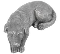 DOITOOL Statue Commémorative pour Chien en Résine, Pierre Tombale Décorative pour Animaux de Compagnie, Ornement de Jardin pour Souvenir Décès D’Animaux, Monument Funéraire Extérieur