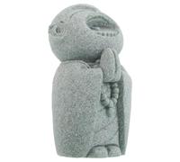 DOITOOL Statue de Moine Bouddhiste en Grès pour Aquarium et Bonsaï, Décoration Zen pour Chambre ou Bureau Design Artistique Unique et Atmosphère Sereine