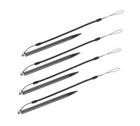 DOITOOL Stylets pour Écrans Tactiles Résistifs 4 Pièces avec Cordon à Ressort Anti-Perte, Stylo Métal Précis pour Terminaux Point De Vente Et Appareils Industriels, Compatible Écran Résistif Noir