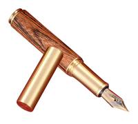 DOITOOL Stylo Plume Vintage en Laiton Bois de Tigre Mini Portable Stylo D’Écriture de Papeterie pour Étudiants et Calligraphie Présent Bureau et École et Calligraphie Garçon
