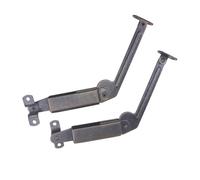 DOITOOL Support à Ressort pour Armoire en Cuivre Antique 2 Pièces, Bras Long Sécurisé pour Sommier Bois, Maintien Robuste pour Coffre et Meuble, Matériel Quincaillerie D’armoire, Usage