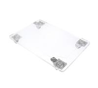 DOITOOL Support Carré pour Pot de Fleurs avec roulettes Silencieuses Base Acrylique Transparente Mobile pour Intérieur et Extérieur