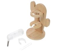 DOITOOL Support D'abreuvoir Vertical Réglable pour Petits Animaux, Porte-biberon en Bois Résistant à l'usure, Bouteille d'eau pour Hamster, Chinchilla, Cobaye Accessoire Couleur Aléatoire