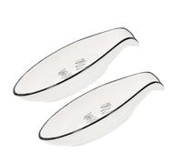 DOITOOL Support de Cuillère en Céramique Beige 2 Pièces, Facile à Nettoyer et Prévient les Résidus de Graisse, pour Accessoires la Cuisine et Repose-cuillère Compact