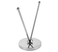 DOITOOL Support de Fixation au Poteau Métallique Inoxydable 1 Pièce - Porte-drapeau de Table Stable pour Bureau et Événements Sportifs - Socle V en Acier Compatible Multiples Mâts