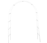 DOITOOL Support de Fond en Arche Métallique Blanc pour Mariage, Pergola Métallique Réutilisable pour Plantes Grimpantes, Cadre Décoratif pour Cérémonie et Fête Prénatale, Structure