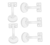 DOITOOL Support de Main Courante Robuste en Acier Inoxydable, Fixation Murale Plate 60x60 Blanche, Supports de Rambarde pour Rampe D'escalier Intérieure, Lot de 2 Pièces, Usage Sécurisé et Solide