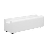 DOITOOL Support de Miroir sur Pied en Bois Blanc Bords Courbés, Design Moderne Élégant, Stabilité Renforcée pour Présentoir à Œuvres d'art Les Intérieurs Contemporains
