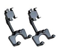 DOITOOL Support de téléphone pour la Navigation pour rétroviseur de Voiture réglable, 2 pièces, Support Stable, ABS PU Glue, pour téléphone, Voyage et Trip Recorder, Noir