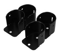DOITOOL Support de Tringle à Rideau Pratique et Simple en Acier Inoxydable Noir Lot de 4 Pièces pour Installation de Barre Penderie à Domicile