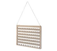 DOITOOL Support Mural Prolongateur de Vie des Bijoux pour Boucles D'oreilles en Bois Naturel Organisateur Suspendu Rectangulaire Robuste pour Rangement Bijoux