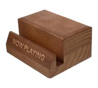 DOITOOL Support pour Disques Vinyles en Bois Marron, Étagère Compacte 12,7 X 6,4 X 10,2 Cm, Organisateur Multifonction pour Rangement Vinyle, Bureau et Maison, Présentoir Vintage