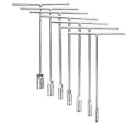 DOITOOL T ouille en T 7 Pièces, Acier Chrome-Vanadium, Argenté | 8 à 19mm, Poignée Ergonomique, Finition Soignée, Usage Quotidien, Set de Sept