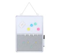 DOITOOL Tableau Blanc Effaçable à Sec et Tableau D'affichage en Tissu Velours Cadre en Alliage D'aluminium, Double Fonctionnalité Murale pour École et Bureau