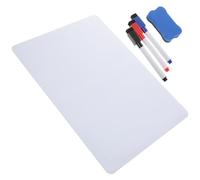 DOITOOL Tableau Blanc Magnétique A4 en Pet et Caoutchouc, Effaçable à Sec pour Organiser Planning, Mémo Cuisine et Liste de Courses pour Frigo Couleur Aléatoire