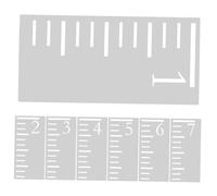 DOITOOL Tableau de Croissance Mural pour Garçon et Filles Pochoir Règle en Plastique Blanc, 7 Pièces, Marquages Clairs en Pouces, Réutilisable pour Dessin et Artisanat