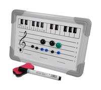 DOITOOL Tableau Effaçable à Sec Portée Musicale Double Face Ardoise Blanche Magnétique pour Enseignement et Pratique Musicale Effaçable et Résistant pour École et Maison