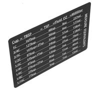 DOITOOL Tableau Magnétique de Conversion Cuisine en PVC Léger Mesures Faciles à Lire, Accessoire Pratique pour Cuisson et Pâtisserie, Aimant pour Frigo Noir