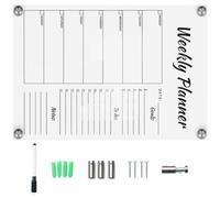 DOITOOL Tableau Mémo Pratique, Tableau de Notes Décoratif en Acrylique, Plan Hebdomadaire, Transparent, Effaçable, à Suspendre, pour Restaurant et Anniversaire