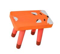 DOITOOL Tabouret Bois Garçon Fille Motif Renard Meuble Maison Stable et Pratique Siège Bois Massif pour Chambre Garçon Fille