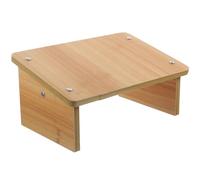 DOITOOL Tabouret Repose-Pieds en Bois de Sapin Antidérapant Petit Marchepied sous Bureau Siège pour Poser Les Pieds Tabouret Multifonction pour Bureau et Maison Couleur Naturelle