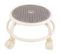 DOITOOL Tabouret Rond Bas à roulettes en Plastique, Pratique et Facile à Déplacer, pour Pédicure et Salon de Manucure, Design Simple et Classique