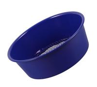 DOITOOL Tamis à Terre Manuel Rond en Métal Bleu 36 Mm pour Jardinage et Plantation, Outil de Tamisage de Sol Mailles Fines, Bac à Tamiser la Terre pour Compost et Sable