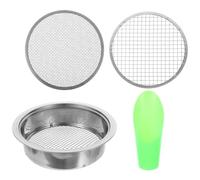 DOITOOL Tamis de Jardin en Acier Inoxydable Tamis Amovible | Set de Crible pour Terre et Sable, Poignée Confortable, Facile à Nettoyer, Pelle Incluse