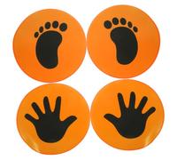 DOITOOL Tapis de Sol de Football 4 Pièces, Marqueurs de Sol D’entraînement Couleur Vive, Disques de Signalisation Légers et Portables pour Entraînement Foot, Football Entrainement