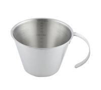 DOITOOL Tasse à Mesurer en Acier Inoxydable 500ml Cylindre Gradué Précis et Design Élégant Résistant Rouille Cuisine et Pâtisserie