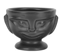DOITOOL Tasse Tiki en Céramique Noire 175ml Design Vintage Unique, Solide et Artisanal, pour Fêtes D'anniversaire et Restaurants