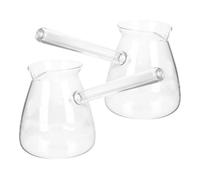DOITOOL Théière en Verre Borosilicaté Résistante aux Chocs Thermiques 450ml Poignée Latérale Lot de 2 Plusieurs styles pour Maison et Hôtel Plusieurs styles