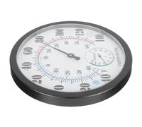 DOITOOL Thermomètre Mural et Hygromètre Multifonctionnel Étanche, sans Pile, Chiffres Noirs Lisibles, Design Amovible pour Jardin, Terrasse et Intérieur, Appareil de Mesure Précision