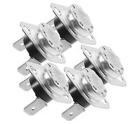 DOITOOL Thermostat Contrôle Précis Température pour Sèche-linge Fusible Thermique 250v 16a Alliage Zinc Léger 5pcs pour Remplacement Électroménager