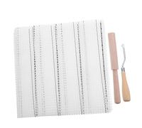 DOITOOL Toile à Mailles pour Tapis à Crochet avec Crochet à Poignée Bois et Cutter à Fil Tissu Vierge pour Tapis Tufté Adapté Fabrication DIY Tentures Murales et Broderie Créative