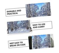 DOITOOL Toile de Fond Noël Forêt Dhiver avec Motifs Sapins Enneigés Décoration Festive pour Photo Booth et Fête de Noël